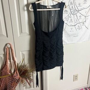 choosy black low top scrunched dress size medium